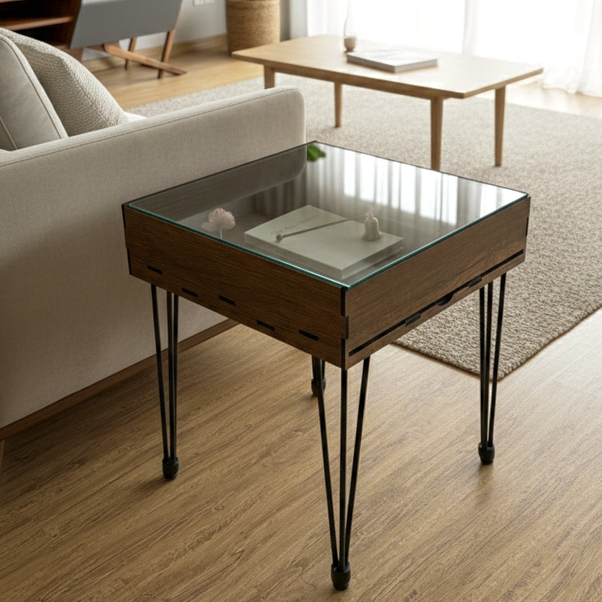 Table de jeu d'échecs avec plateau en verre amovible