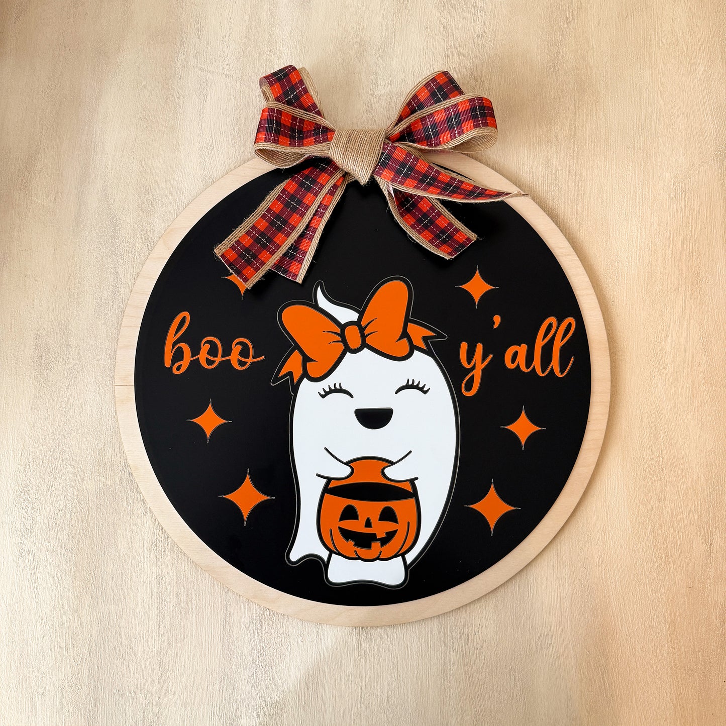Halloween Front Door Decor | Halloween Wreath | Boo Y'all | Ghost | Halloween Decor | Halloween Door Hanger | Halloween Wreath | Ghost