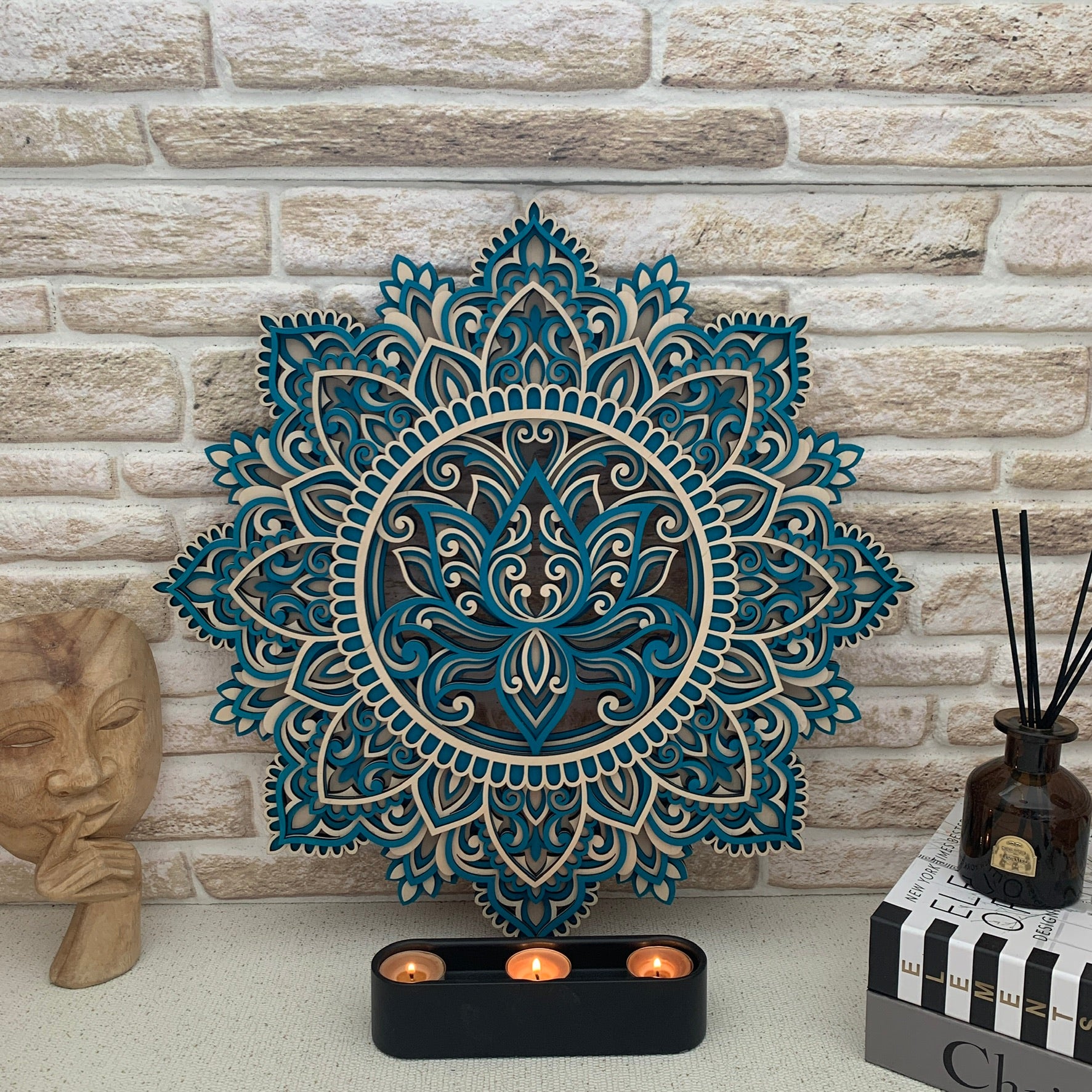 Wood Wall Art Decor, Interior decoration, Mandala Wood Wall Art, Bedroom Wood Wall Panel, Stylish Wooden Mandala Wall Decor, Living Room Decor