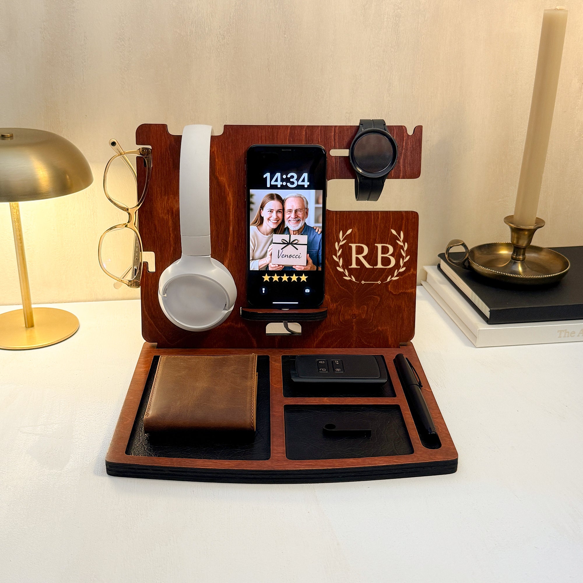 Personalized Doctor Docking Station & Desk Organizer – Gift for Doctors & Medical Students