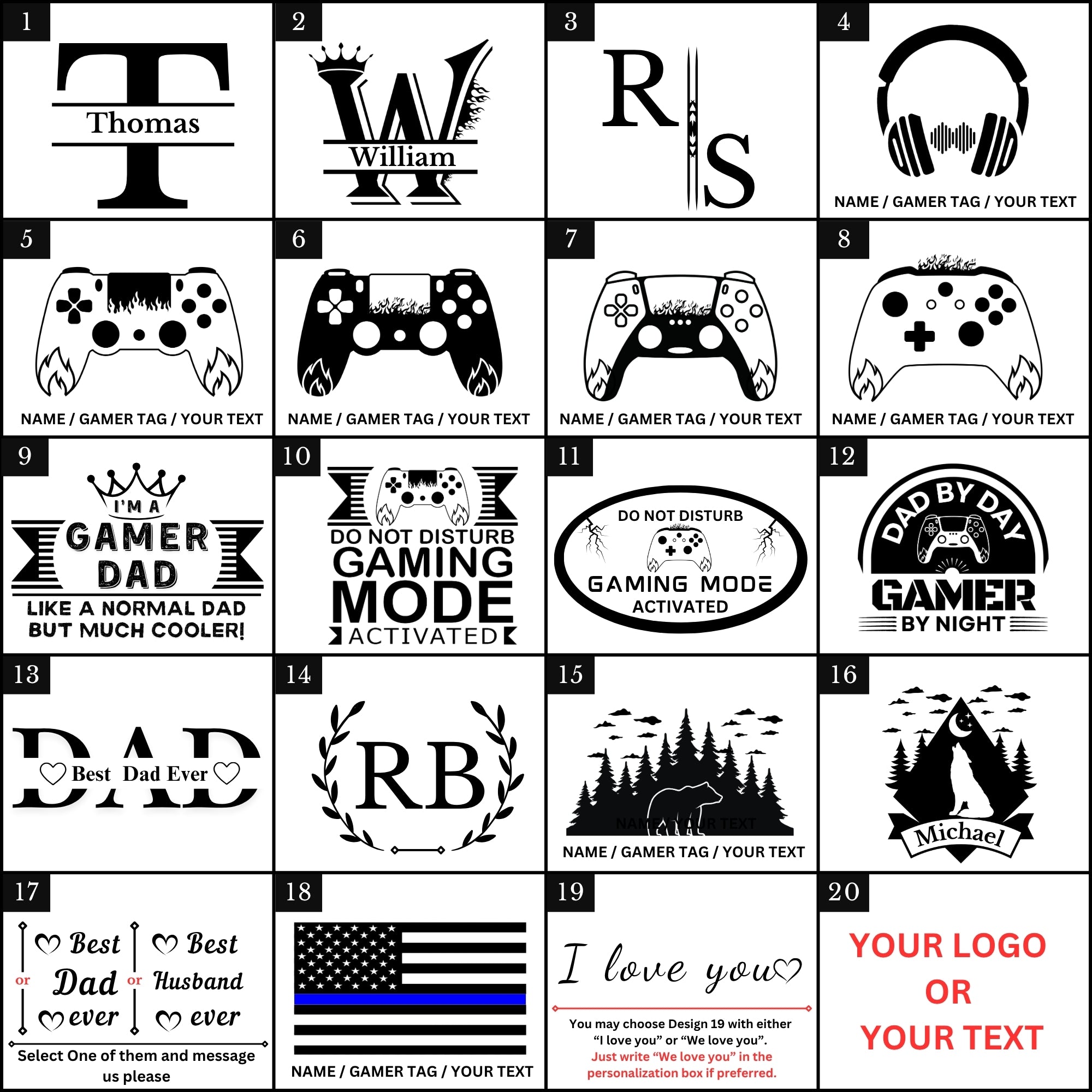 Personalized Wooden Controller Stand and Headset Stand for PS5, Xbox Gamers – Perfect Gift for Gamers