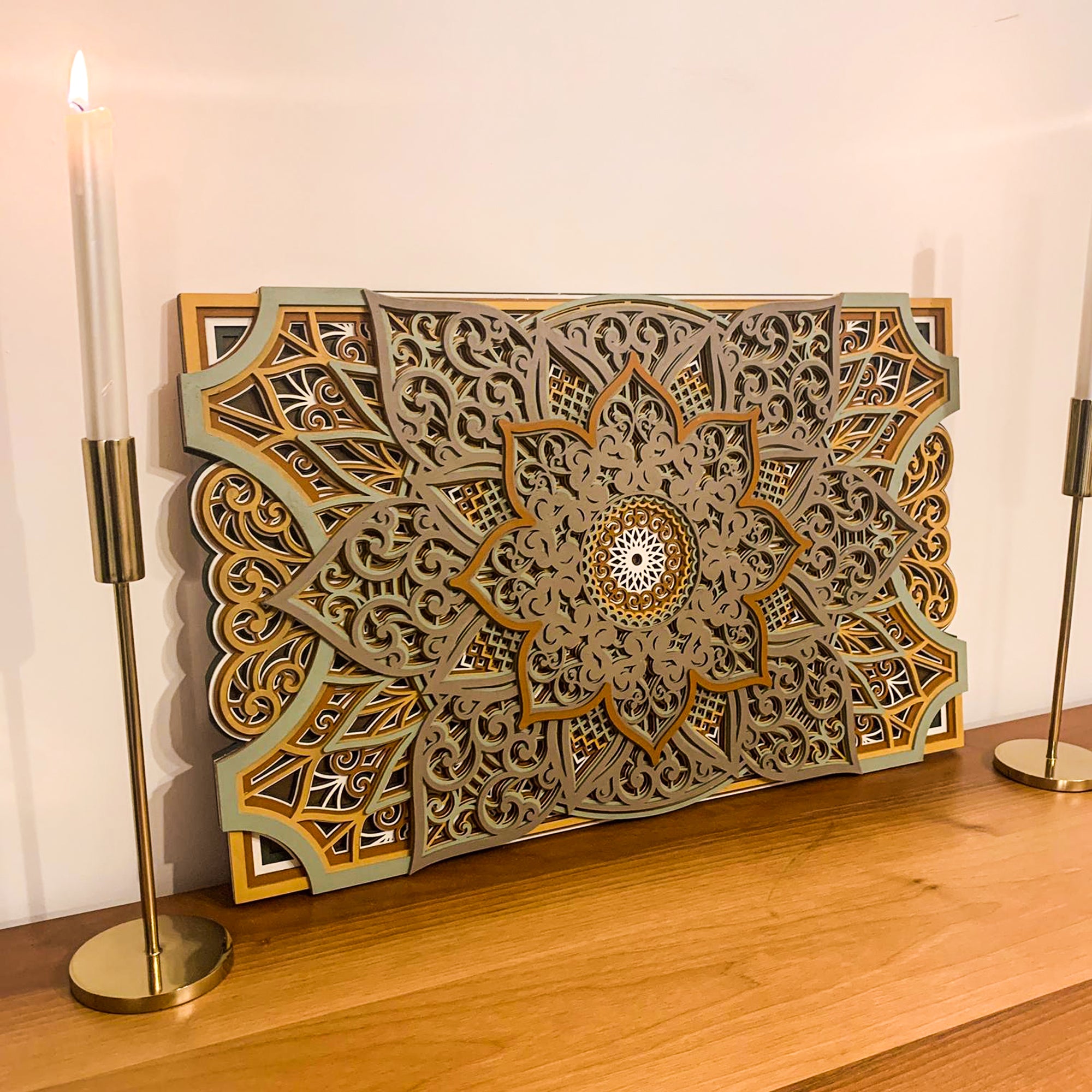 Stylish Wooden Mandala Wall Decor, Wood Wall Art Decor, Interior decoration, Mandala Wood Wall Art, Bedroom Wood Wall Panel Living Room Decor