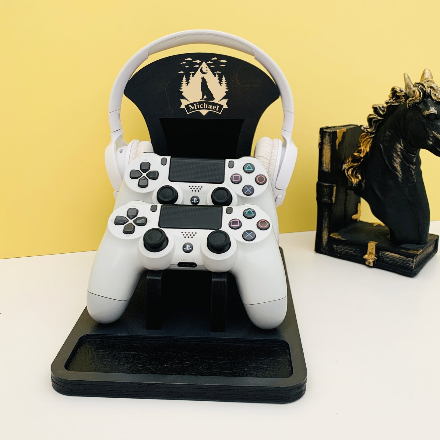 Custom Controller Stand with headphone holder