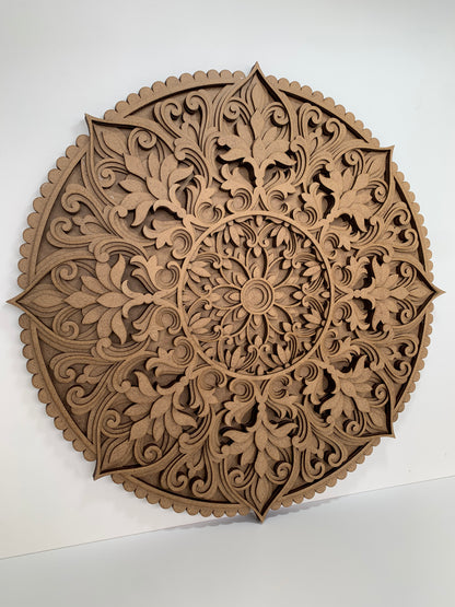 MANDALA WOOD Wall Decor, Sacred Geometry Art, Living Room Decor, Handcrafted Rustic Boho Home Accent, Mandala 3D Wood Art, New Home Gift
