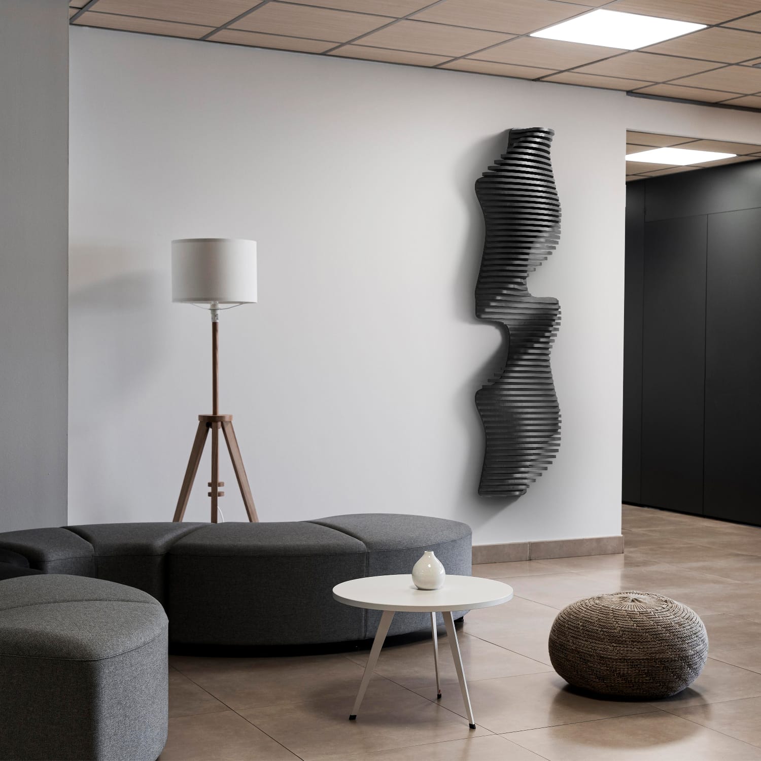 Parametric Wall Art | Vertical 3D Acoustic Panel | Large Wall Hangings | Vertical Wall sculpture | Wood Wall Décor | Living room decorations