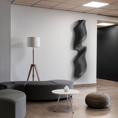 Parametric Wall Art | Vertical 3D Acoustic Panel | Large Wall Hangings | Vertical Wall sculpture | Wood Wall Décor | Living room decorations