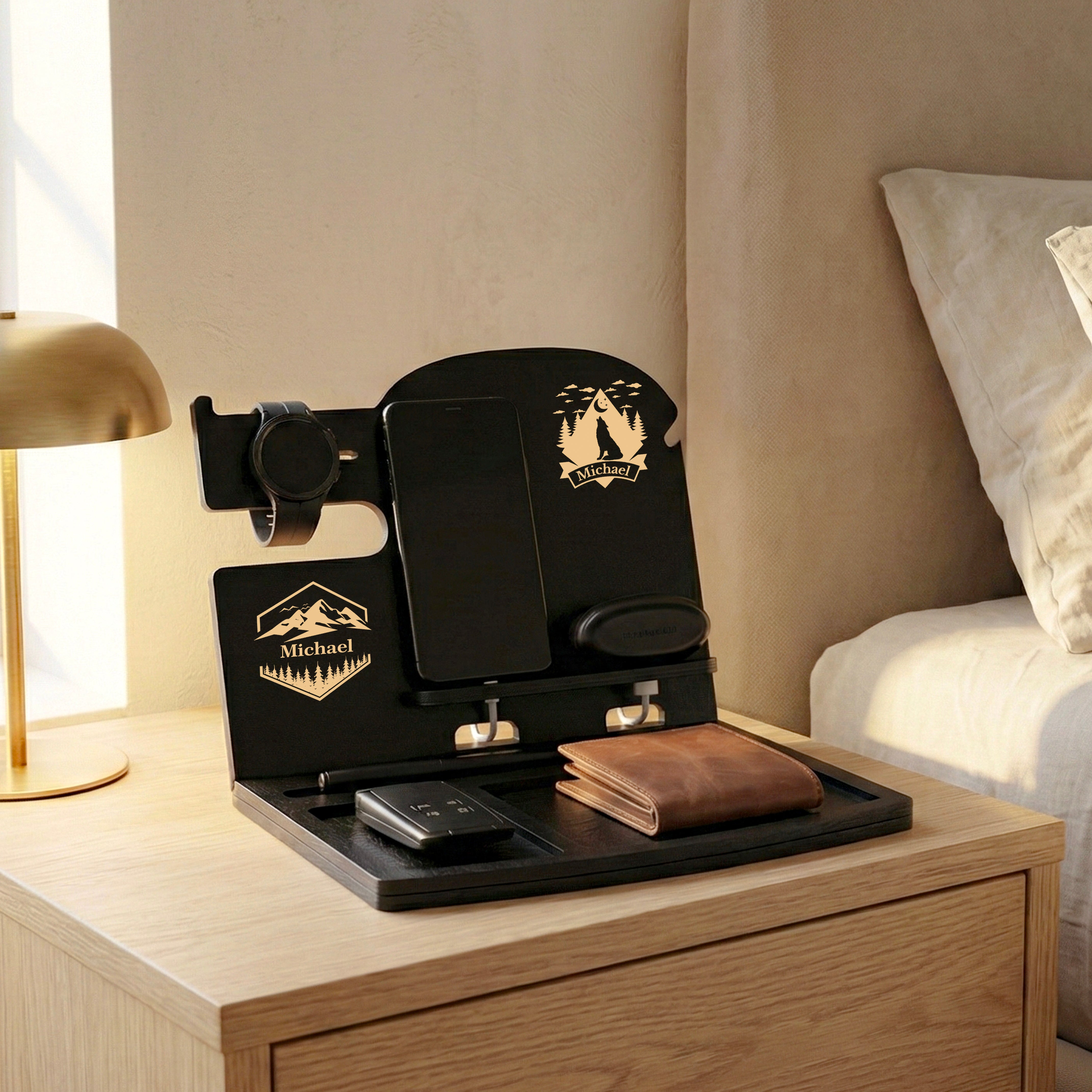 Individuelle Dockingstation aus Holz