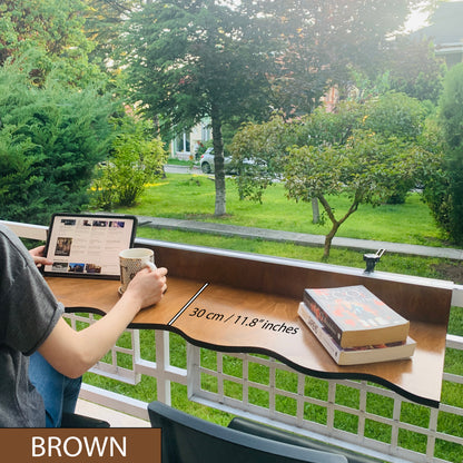 Balcony Bar Table, Space Saver Railing Pub Table Patio,