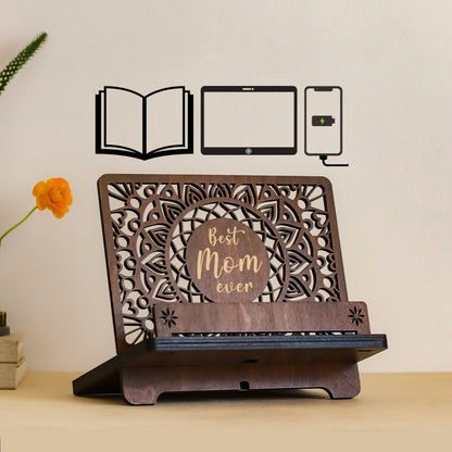 Personalized Book Reading Stand, Phone Stand and Tablet Holder, Birthday gift for wife, Birthday gifts for Women, Christmas gift for her, Mother's Day gift for Mom