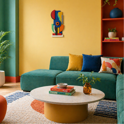 Venocci Veox Modern Wall Art – Colorful Geometric Wooden Wall Decor