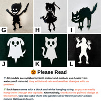 Custom Set of Halloween Decorations Ghost & Monster Decor, Outdoor and Indoor Waterproof Halloween Garden stakes, Hanging Signs, Fall Decor