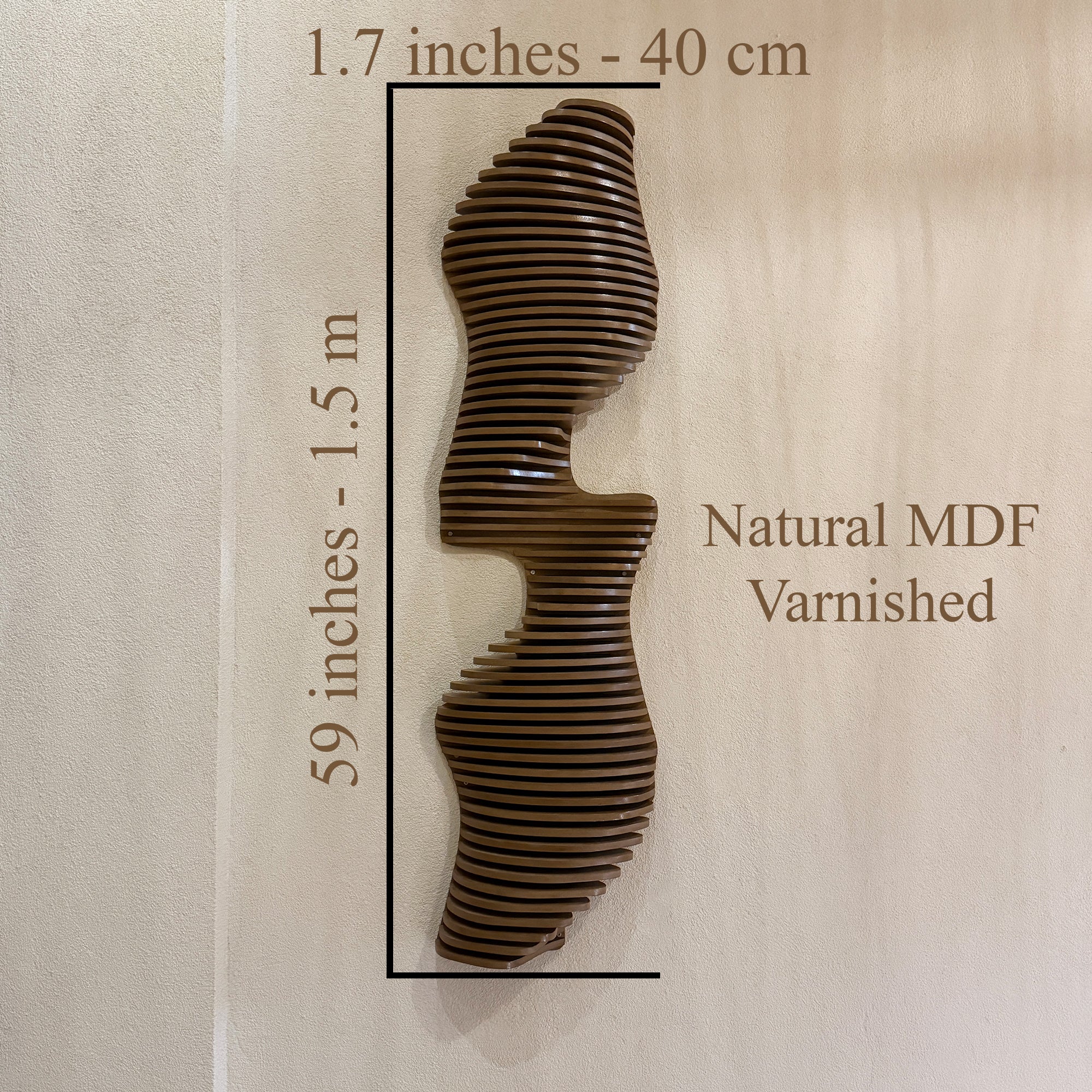 Parametric Wall Art | Vertical 3D Acoustic Panel | Large Wall Hangings | Vertical Wall sculpture | Wood Wall Décor | Living room decorations