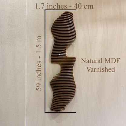Parametric Wall Art | Vertical 3D Acoustic Panel | Large Wall Hangings | Vertical Wall sculpture | Wood Wall Décor | Living room decorations