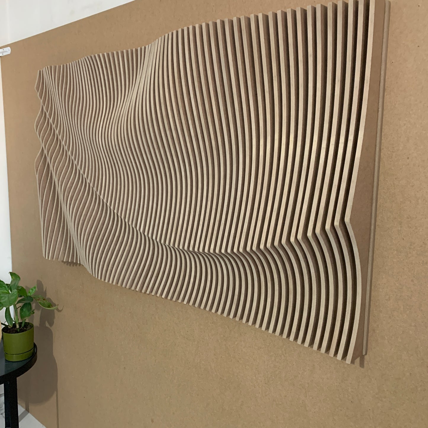 Parametric Wavy Wall Art | 3D Wall sculpture | Handcrafted Large Wall Hangings | wood Wall Décor | Living room decorations