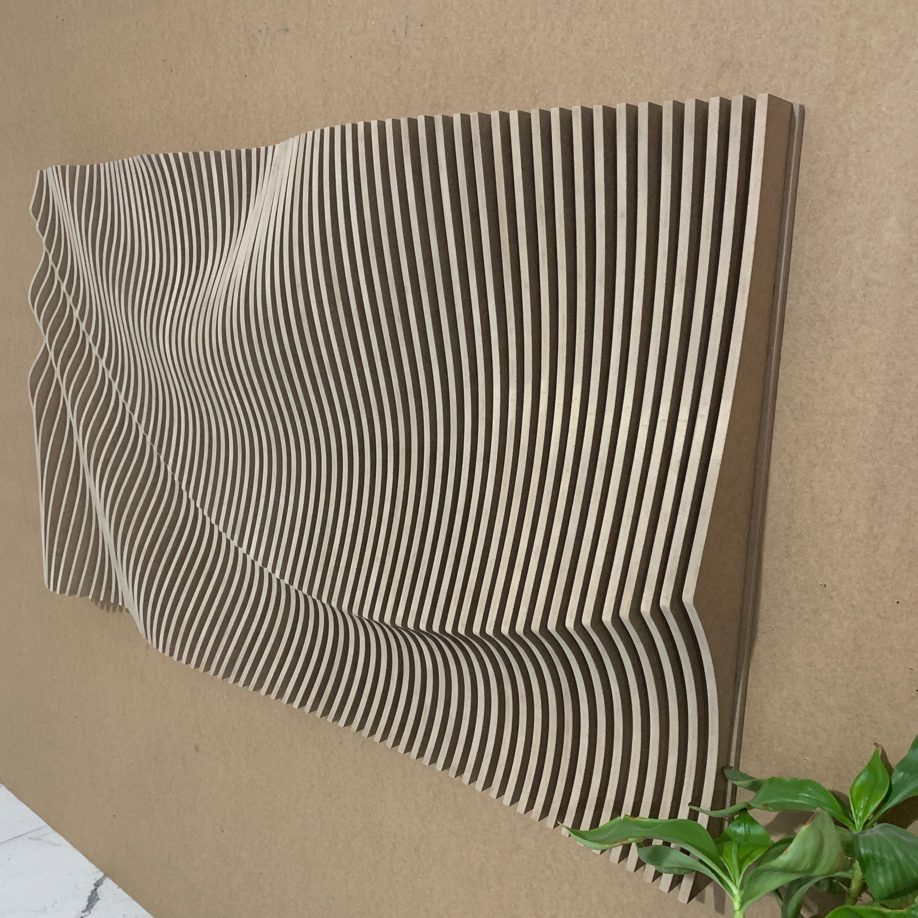 Parametric Wavy Wall Art | 3D Wall sculpture | Handcrafted Large Wall Hangings | wood Wall Décor | Living room decorations