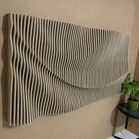 Parametric Wavy Wall Art | 3D Wall sculpture | Handcrafted Large Wall Hangings | wood Wall Décor | Living room decorations