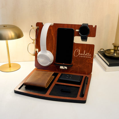Personalized Doctor Docking Station & Desk Organizer – Gift for Doctors & Medical Students