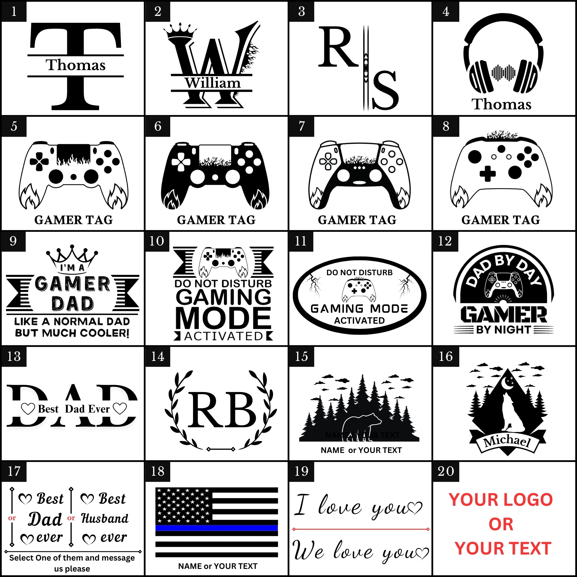 Personalisierter Gamecontroller-Ständer aus Holz