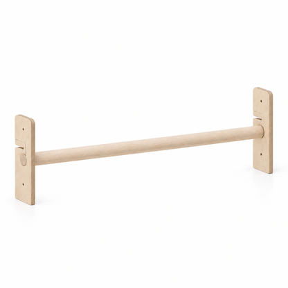 Single-Level doorway bar set with two birch plywood supports and a round hornbeam bar