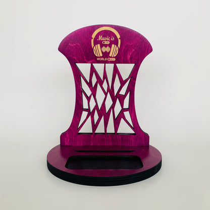 Personalized Wood headphone Stand and phone holder Venocci, Gifts for her, Gifts for daughter, gifts for wife, valentines day gifts, teen girl gifts