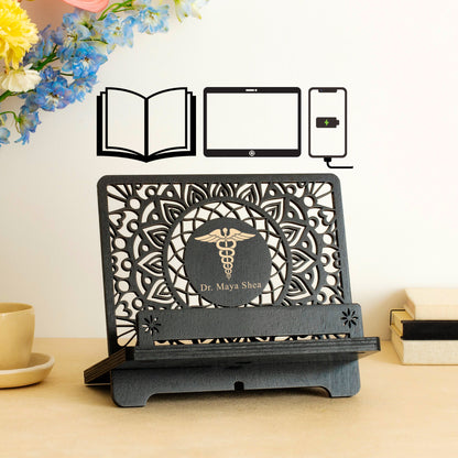Personalized Book Reading Stand, Phone Stand and Tablet Holder, Birthday gift for wife, Birthday gifts for Women, Christmas gift for her, Mother's Day gift for Mom