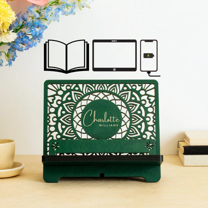Personalized Book Reading Stand, Phone Stand and Tablet Holder, Birthday gift for wife, Birthday gifts for Women, Christmas gift for her, Mother's Day gift for Mom