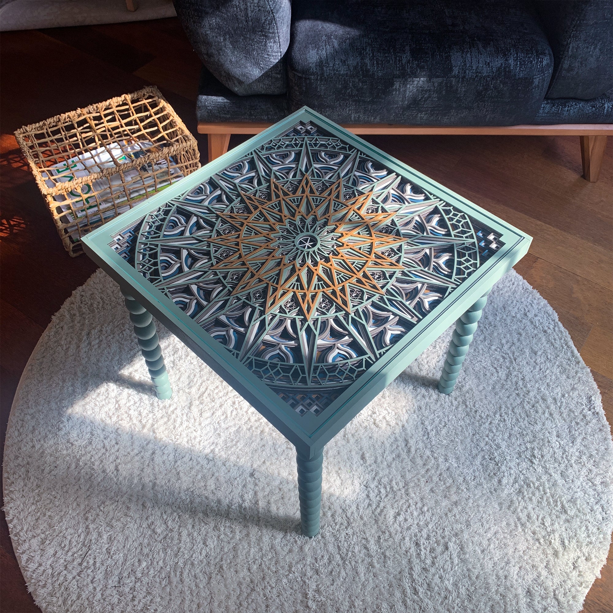Table basse Luna_Bleu