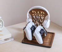 Personalized Wooden Controller Stand and Headset Holder, Christmas Gifts for Gamers, Gifts for Husband, Father's day gift for Gamer Dad, Birthday Gift for Gamer Boyfriend, Graduation Gifts for him