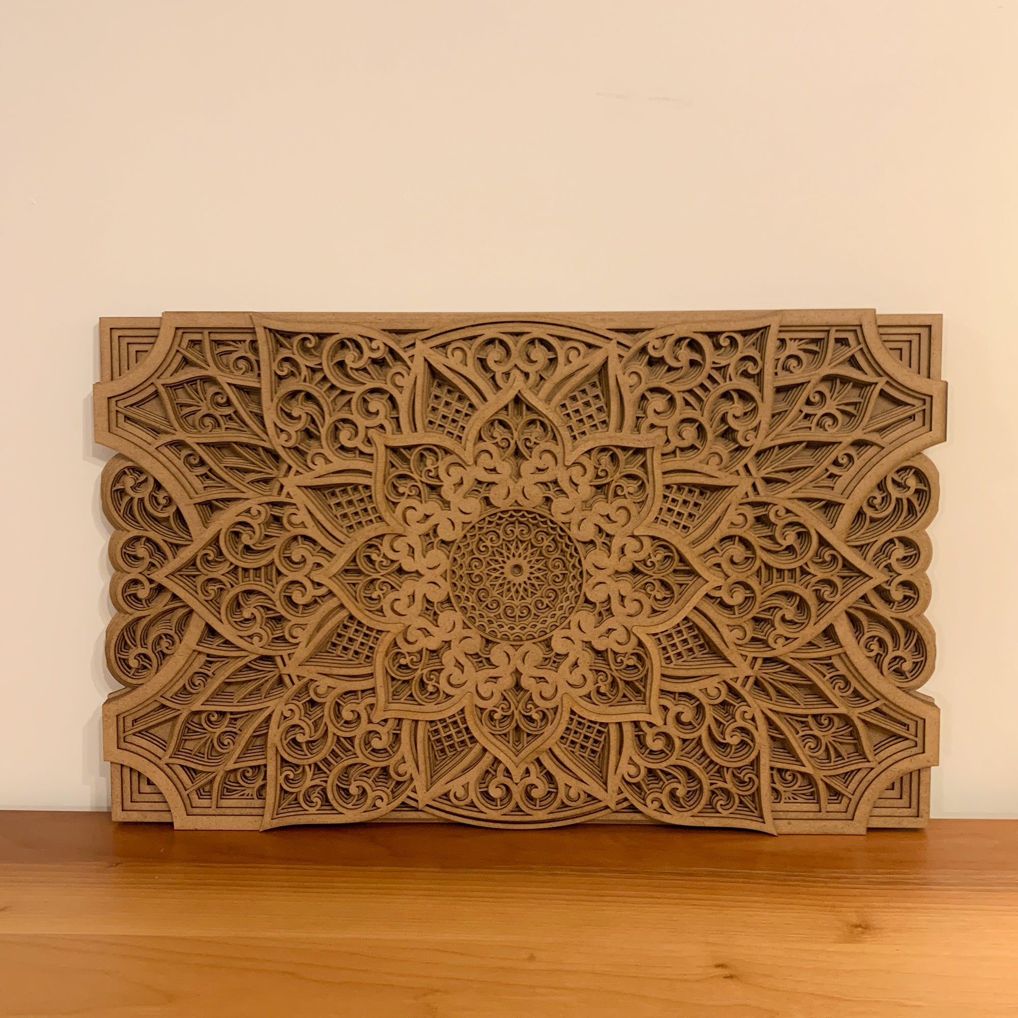 Stylish Wooden Mandala Wall Decor, Wood Wall Art Decor, Interior decoration, Mandala Wood Wall Art, Bedroom Wood Wall Panel Living Room Decor