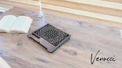 Wooden Cook Book Stand - Book Rest Stand - Phone Tablet Charging Stand