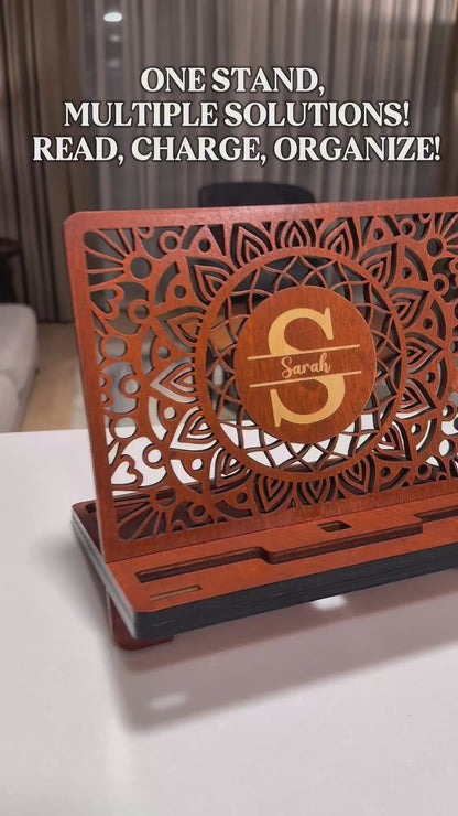 Personalized Book Reading Stand, Phone Stand and Tablet Holder, Birthday gift for wife, Birthday gifts for Women, Christmas gift for her, Mother's Day gift for Mom